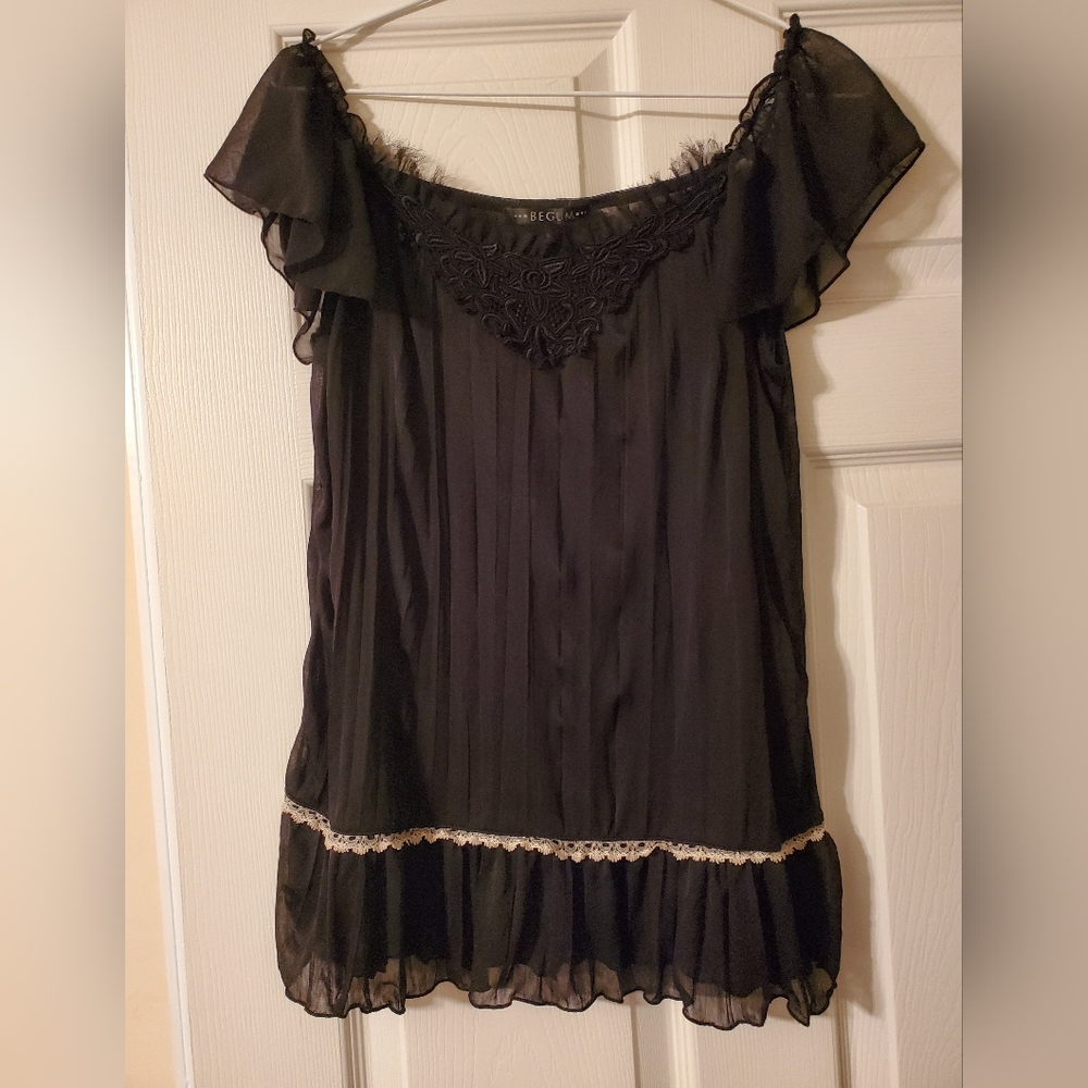 Sheer 20s Style Night Top BEGUM